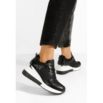 Sneakers cu platforma negri Arilova