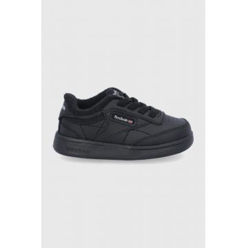 Reebok Classic încălțăminte din piele pentru copii Club C FZ2096 culoarea negru