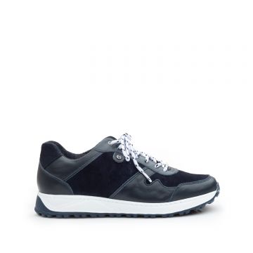 Pantofi sport barbati din piele naturala, Leofex - 670 Blue Box Velur