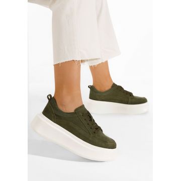 Sneakers dama cu platforma verzi Arara