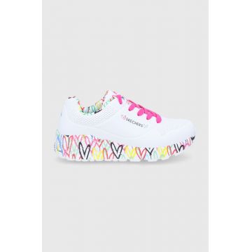 Skechers pantofi copii culoarea alb