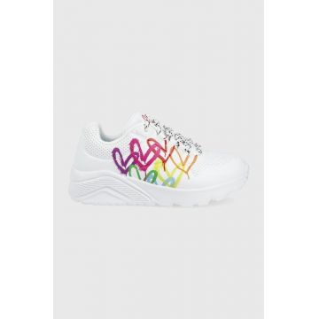 Skechers sneakers pentru copii culoarea alb