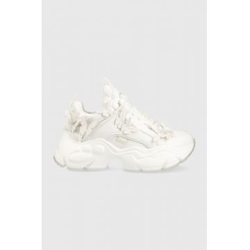 Buffalo sneakers Binary Butterfly culoarea alb, 1630932