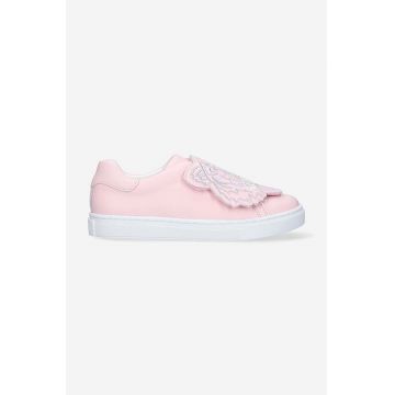 Kenzo Kids teniși din piele copii K59039 culoarea roz