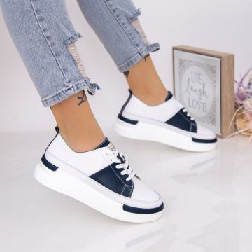 Pantofi Sport Dama AW369 Alb-Albastru inchis | Angel Blue