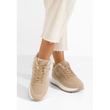 Sneakers dama imblaniti Lavega kaki