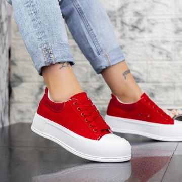 Pantofi Sport Dama S022 Rosu | Se7en
