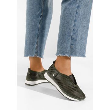 Pantofi casual dama piele Marendola verzi