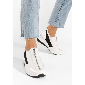 Sneakers cu platforma Dollie albi