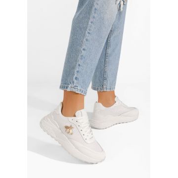 Sneakers cu platforma Ewina albi