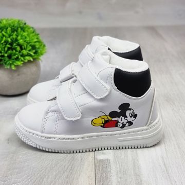 Sneakersi Baieti Albi Cu Arici Malibu