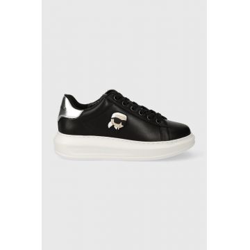 Karl Lagerfeld sneakers din piele KAPRI culoarea negru, KL62530N