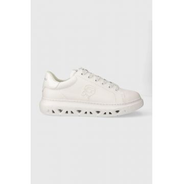 Karl Lagerfeld sneakers din piele KAPRI KITE culoarea alb, KL54530