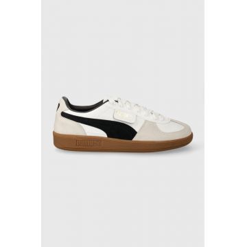 Puma sneakers din piele Palermo culoarea alb, 396464
