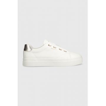Gant sneakers din piele Avona culoarea alb, 28531451.G296