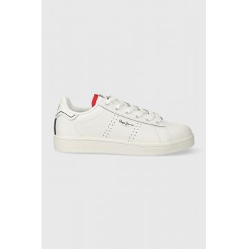 Pepe Jeans teniși din piele copii PLAYER BASIC B culoarea alb