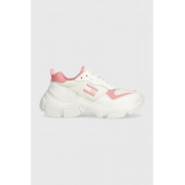 Tommy Jeans sneakers TJW LIGHTWEIGHT HYBRID RUNNER culoarea alb, EN0EN02566