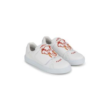 Kenzo Kids teniși din piele copii culoarea alb Kenzo Kids teniși din piele copii culoarea alb