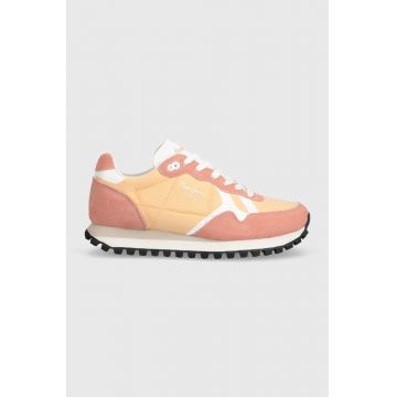 Pepe Jeans sneakers PLS40013 culoarea portocaliu, BRIT-ON PRINT W