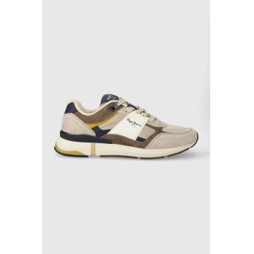 Pepe Jeans sneakers PMS60014 culoarea bej, LONDON PRO MESH