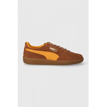 Puma sneakers din piele intoarsă Palermo Cobalt Glaze culoarea maro, 396463