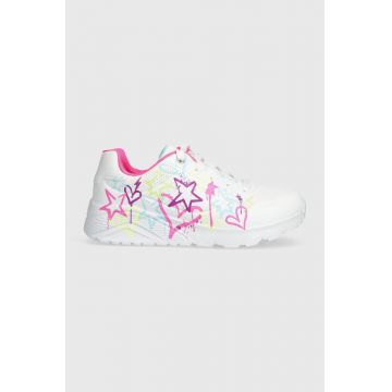 Skechers sneakers pentru copii UNO LITE MY DRIP culoarea alb