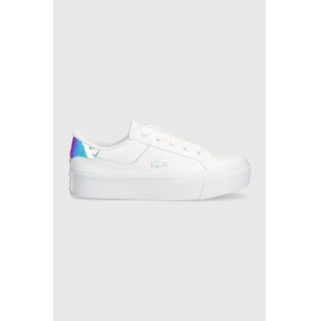 Lacoste sneakers Ziane Platform Leather culoarea alb, 47CFA0004