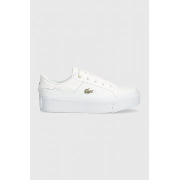 Lacoste sneakers Ziane Platform Logo Leather culoarea alb, 47CFA0005