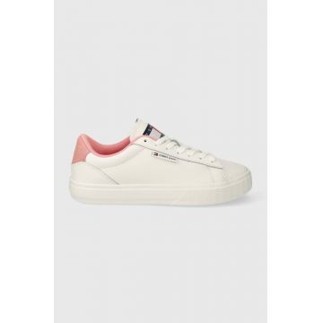 Tommy Jeans sneakers TJW CUPSOLE SNEAKER ESS culoarea alb, EN0EN02508
