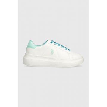 U.S. Polo Assn. sneakers pentru copii HELIS013A culoarea turcoaz