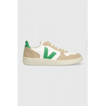 Veja sneakers din piele V-10 culoarea: alb VX0503146A