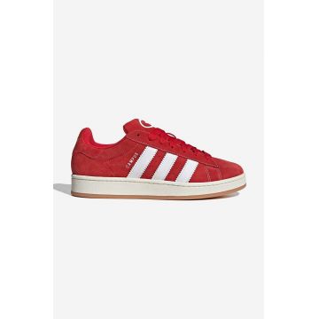 adidas Originals sneakers din piele întoarsă Campus 00S culoarea roșu, H03474