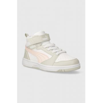 Puma sneakers pentru copii Rebound V6 Mid AC+ PS culoarea gri