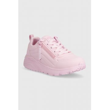 Skechers sneakers pentru copii UNO LITE EASY ZIP culoarea roz