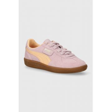 Puma sneakers din piele intoarsă Palermo Cobalt Glaze culoarea roz, 396463
