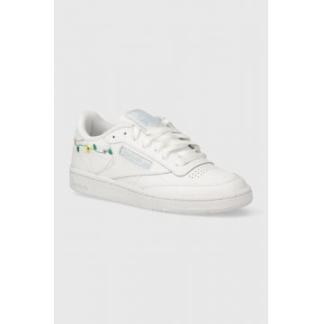 Reebok Classic sneakers din piele Club C 85 culoarea alb, 100202092