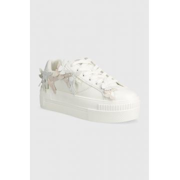 Buffalo sneakers Paired Butterfly culoarea alb, 1636137.WHT