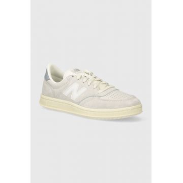 New Balance sneakers din piele intoarsă 500 culoarea gri, CT500AG