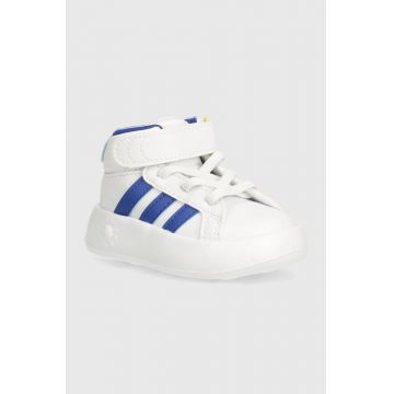 adidas sneakers pentru copii GRAND COURT MID culoarea alb, IE3865