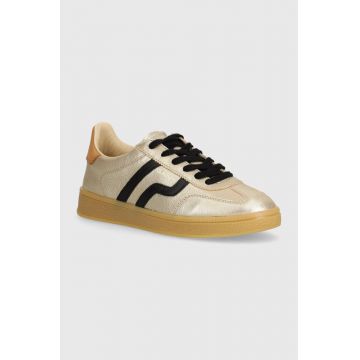 Gant sneakers din piele Cuzima culoarea auriu, 29531821 G916