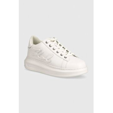 Karl Lagerfeld sneakers din piele KAPRI culoarea alb, KL62511A