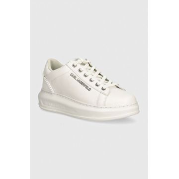Karl Lagerfeld sneakers din piele KAPRI culoarea alb, KL62525N