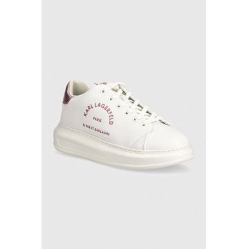 Karl Lagerfeld sneakers din piele KAPRI culoarea alb, KL62539F