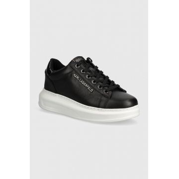 Karl Lagerfeld sneakers din piele KAPRI culoarea negru, KL62525N
