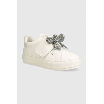 Kurt Geiger London sneakers din piele Laney Bow culoarea alb, 31567109