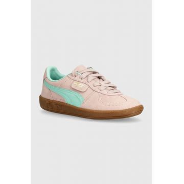 Puma sneakers din piele intoarsă Palermo Cobalt Glaze culoarea roz, 396463