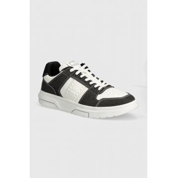 Tommy Jeans sneakers THE BROOKLYN MIX MATERIAL culoarea negru, EM0EM01428