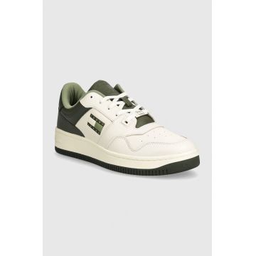 Tommy Jeans sneakers TJM BASKET LEATHER culoarea verde, EM0EM01434