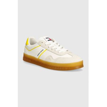 Tommy Jeans sneakers TJW COURT culoarea alb, EN0EN02552