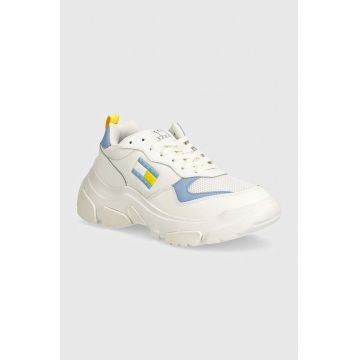 Tommy Jeans sneakers TJW LIGHTWEIGHT HYBRID RUNNER culoarea alb, EN0EN02580